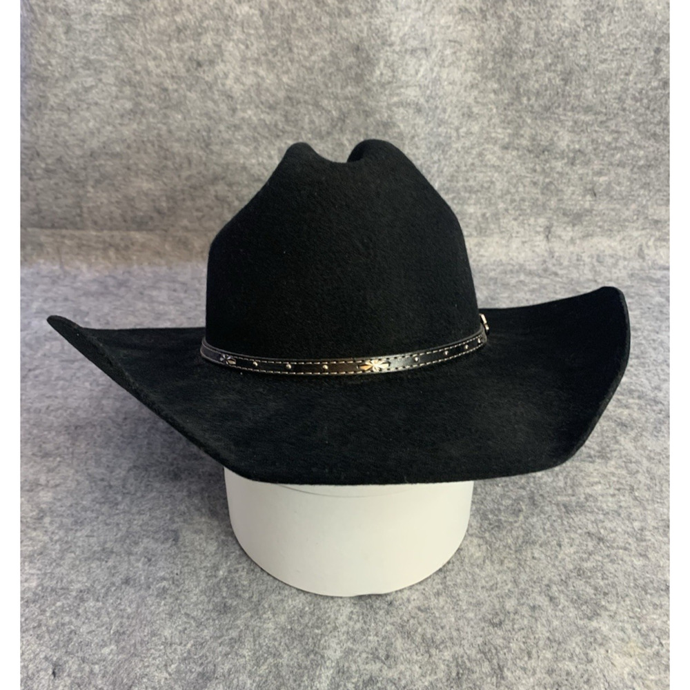 Justin 2X Black Hills Wool Cowboy Hat Men's Size 7 3/8, 59 Country and Western